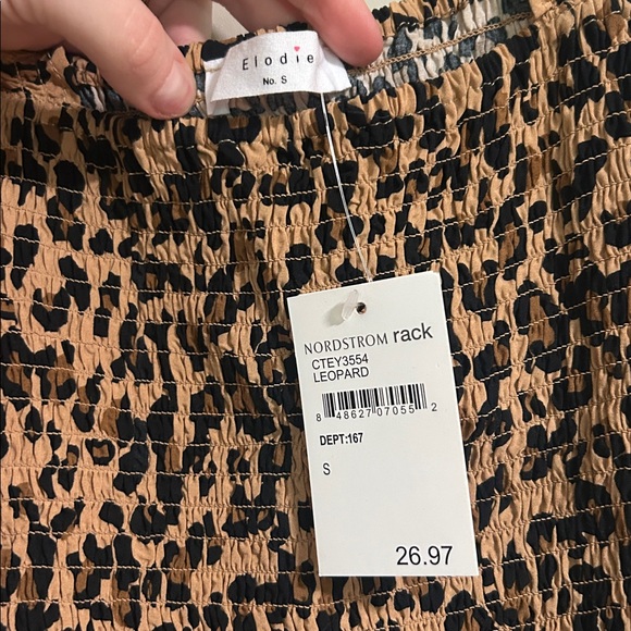 NWT Elodie leopard peplum tank - Picture 2 of 4